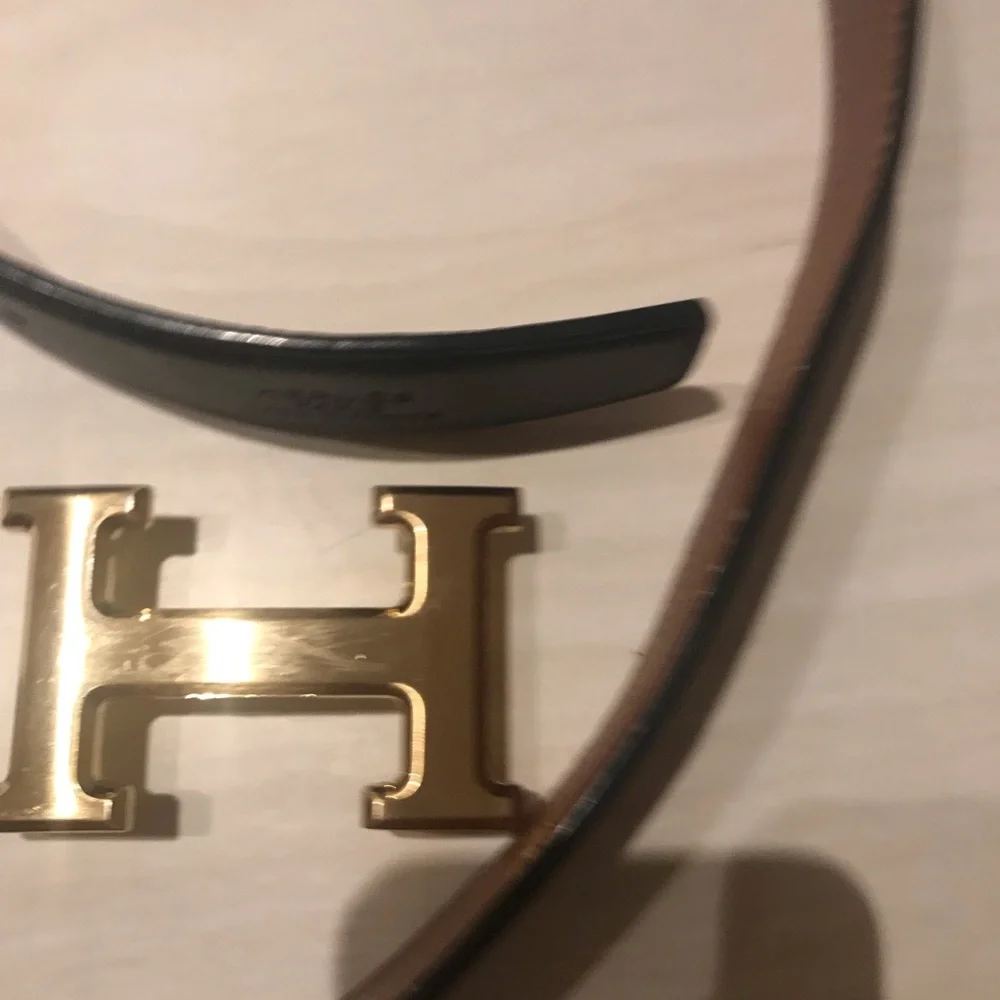 HERMES reversible leather belt in gold hardware - Picture 3 of 9